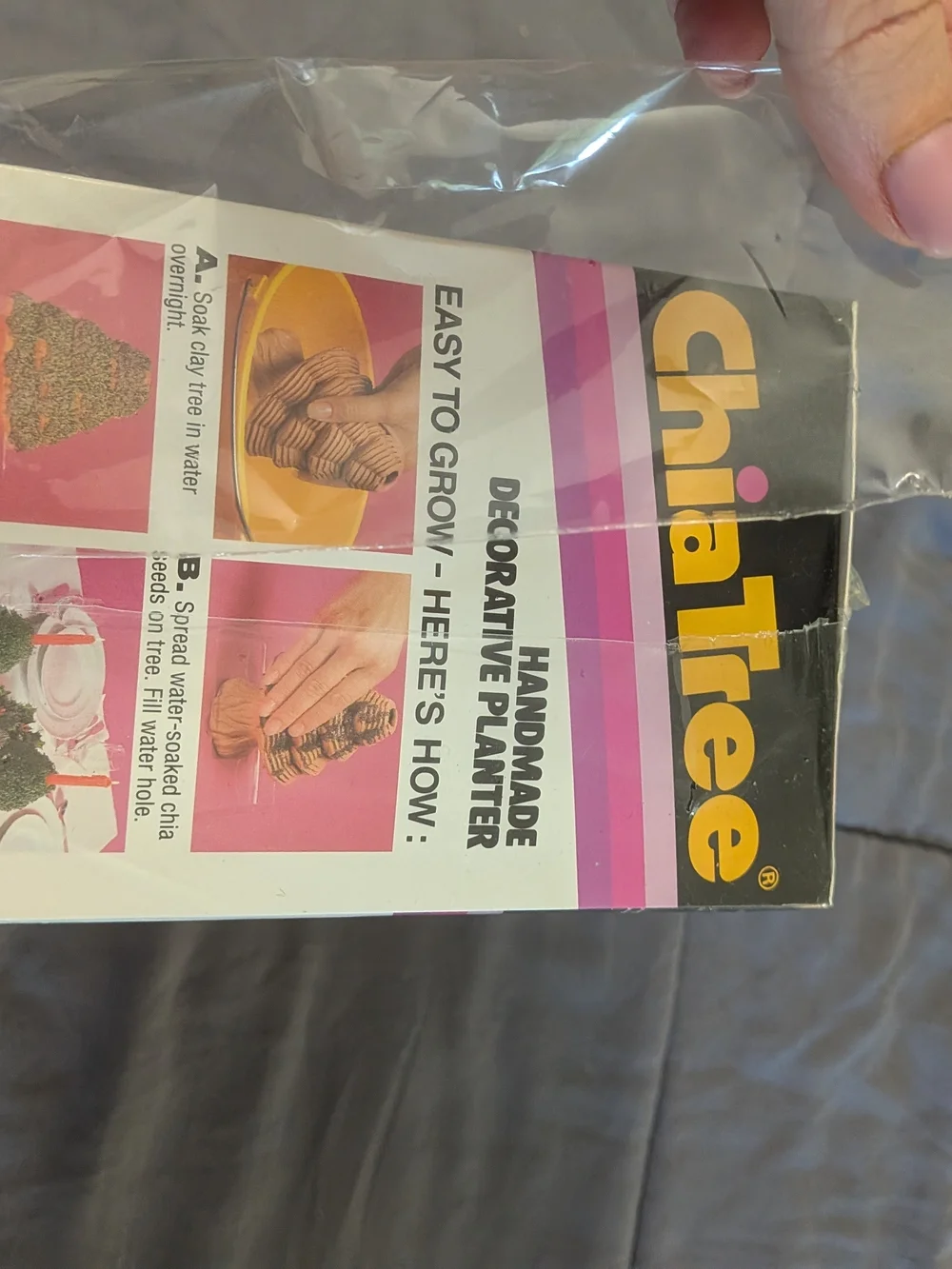 Vintage Chia Tree Planter Kit Sealed NIB Retro Nostalgia Gift Terracotta Planter